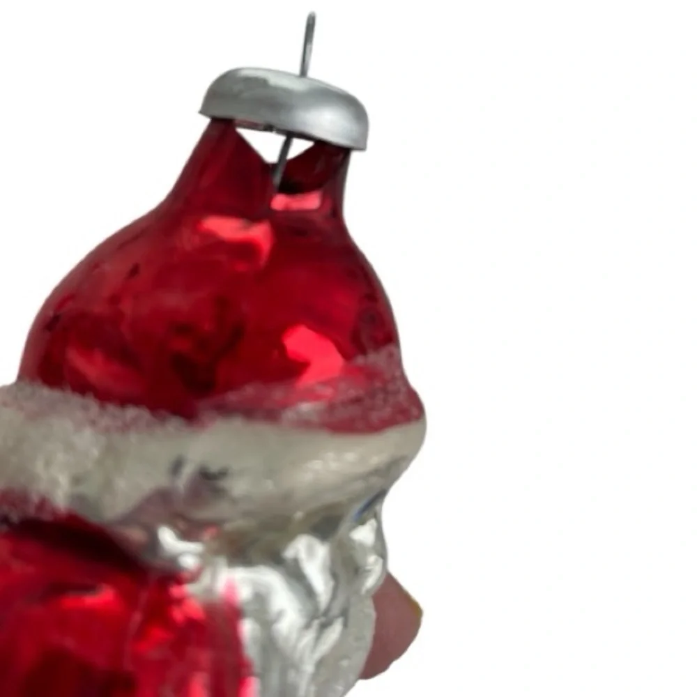 Group of 5 glass Santa’s, vintage or older, Germany, W Germany, Radco